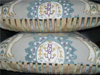 Throw pillows KRAVET COUTURE lampas fabric ART OF DESIGN Custom PAIR 