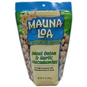 Mauna Loa Macadamias, Maui Onion & Garlic, 11 Ounce Packages  
