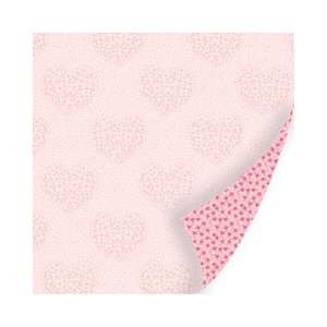  SEI Paper 12x12 Double Sided Promise Me Pink Foil Kisses 