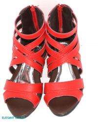 NEW GIRLS RED FLATS ZIPPER GLADIATOR SHOES SIZE 13  3  
