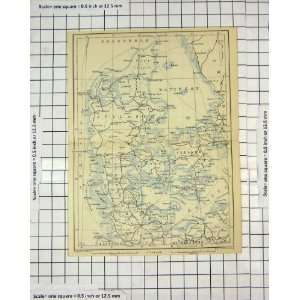    Antique Map Germany Jutland Funen Seeland Kattegat