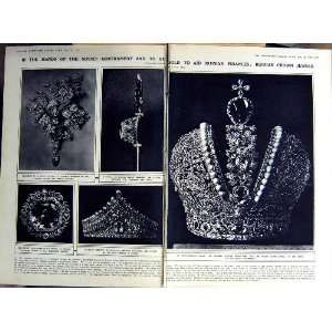  1922 RUSSIAN CROWN JEWELS DIAMOND TUTANKHAMEN LEVER ART 