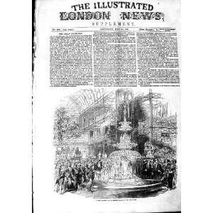  1851 TRANSEPT CRYSTAL PALACE FOUNTAIN GREAT EXHIBITION 