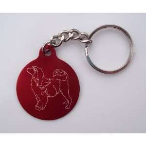  Laser Etched Portuguese Water Dog Key Chain