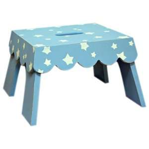  New Arrivals Stool, Blue Star Wooden Stool Baby