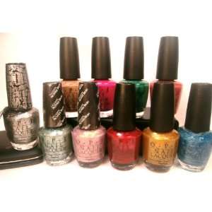  OPI 9 Classic Nail Polish Colors with Silver Shatter 