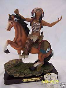 De Elina Indian Warrior on Horse /   