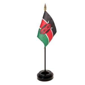  Kenya Flag 4X6 Inch Mounted E Gloss Patio, Lawn & Garden