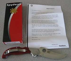 NEW Spyderco Schempp Design C83GPRD Persian Folding Knife LIMITED ED 