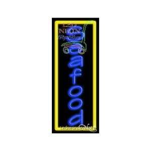  Seafood Neon Sign 13 inch tall x 32 inch wide x 3.5 inch 