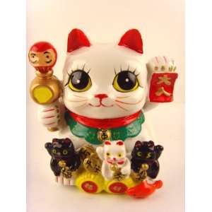  Maneki Neko Ceramic Fotune Cat Banker 