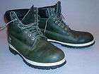 Vintage Timberland Mens 6 Inch Work Casual Outdoors Green Leather 