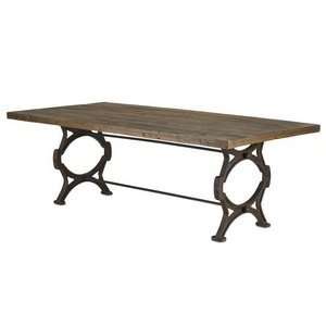  Currey and Company 3023 Factory   Table, Rustic/Natural 