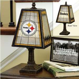 Pittsburgh Steelers Art Glass Table Lamp  Sports 