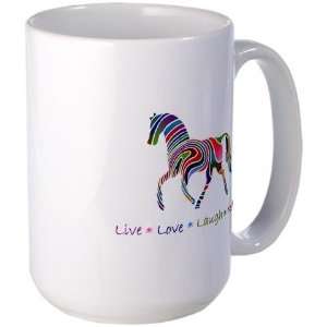  Rainbow pony Cute Large Mug by  