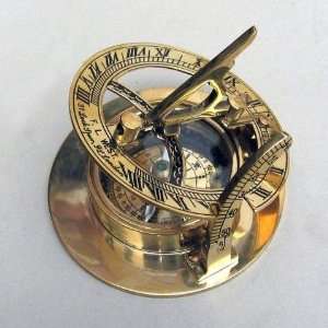   SIMPLEHANDTOOLED HANDCRAFTED SUN DIAL COMPASS 
