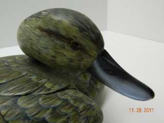 THE BEST EXTREMELY CARVED AND PAINTED DUCK DECOY 1980  