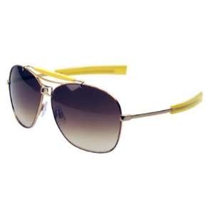 Squared Sunglasses 0002 in ROSE GOLD YELLOW / BROWN GRADIENT(33F 