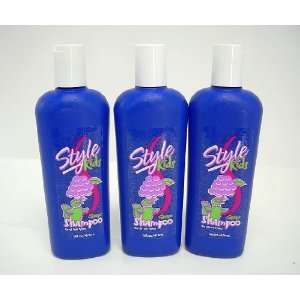  Style Kids Childrens Gentle Daily Use Shampoo Grape Set of 
