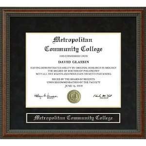  Metropolitan Community College Diploma Frame Sports 