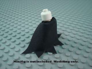 CUSTOM LEGO Black Pointed Tail Wrap Around Minifig Cape  