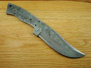   bowie skinner 40 9 b40 this custom handmade damascus knife blank has a