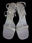 CASADEI White Open Toe Patent Leather Ankle Strap Sanda