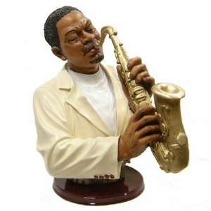 Jazz Band Saxophonist Statue 