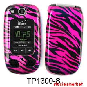 Transparent Design Hot Pink Zebra Print Samsung Convoy 2 U660 Case 