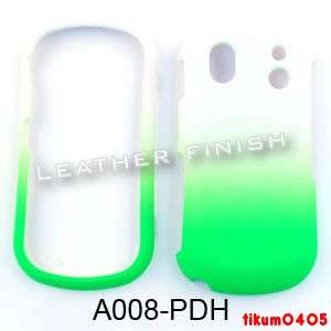 Phone Case Samsung Intensity II 2 U460 Leather Finish Two Tone, White 