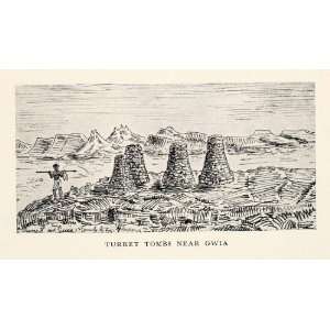  1935 Print Turret Tombs Danakil Desert Gohoi Architecture 