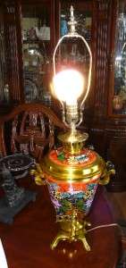 Vintage Colorful Samovar Lamp  