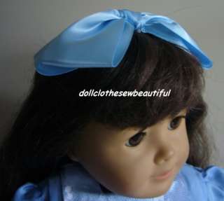 18 Inch Doll Clothes Blue Victorian Dress & Hair Bow  