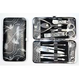 10pc Face and Manicure/pedicure Set Brief Case Clippers Tweezers Nail 