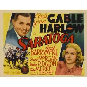  Saratoga Movie Poster (11 x 17 Inches   28cm x 44cm) (1937 