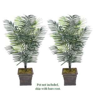  TWO 5 Artificial Dwarf Areca Palm Trees, with No Pot 