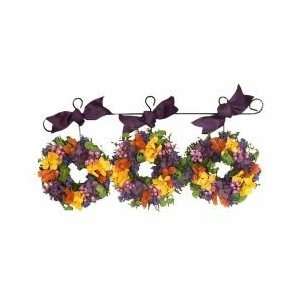  Pretty Easter Morning Bright Trio Wreath Floral Hanger 