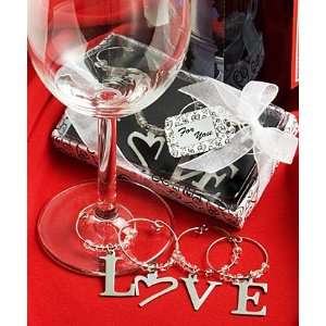  LOVE Wine Charms