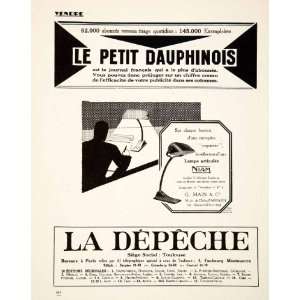 1925 Ad La Depeche Petit Dauphinois Niam Lamp G Main 91 
