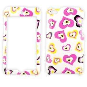  APPLE IPOD TOUCH 4 Multi Funky Hearts on White HARD 