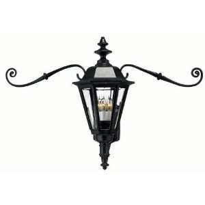   1445BK Manor House Large Outdoor Wall Sconce in Bla