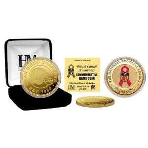 San Diego Chargers 24kt Gold Breast Cancer Awareness Commemorative 