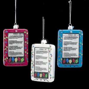  Club Pack Of 12 Noble Gems E Reader Christmas Ornaments 
