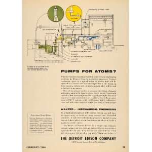  1956 Ad Detroit Edison Atom Pump Mechanical Engineering 