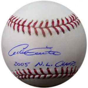 Adam Everett Autographed Baseball with 05 NL Champs Inscription 