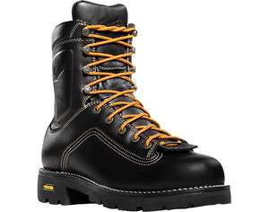 Danner Quarry™ 8 Plain Toe Black Work Boots Style 14547  