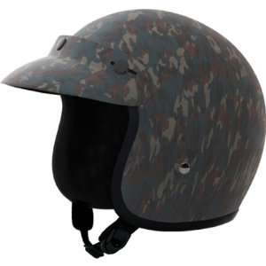 Daytona Camouflage D.O.T. Approved 3/4 Shell Harley Cruiser Motorcycle 
