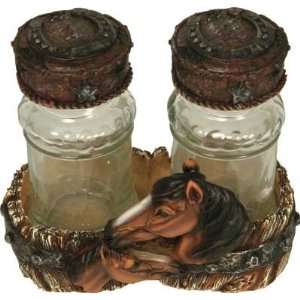  Horse Glass Salt and Pepper Shaker Set