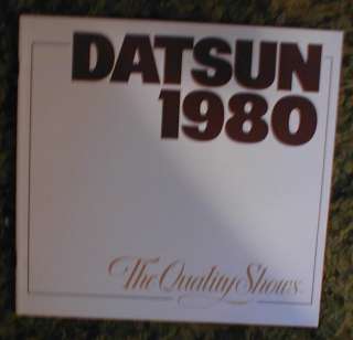 1980 Datsun Passenger Catalog Brochure 210 310 510 80  
