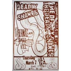  Deadly Snakes Vancouver Canada Original Concert Poster 